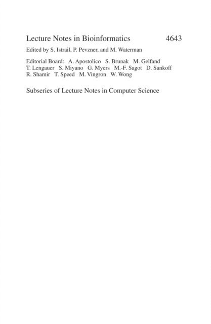 Maria Emilia M.T. Walter, Marie-France Sagot - Advances in Bioinformatics and Computational Biology, E-bok