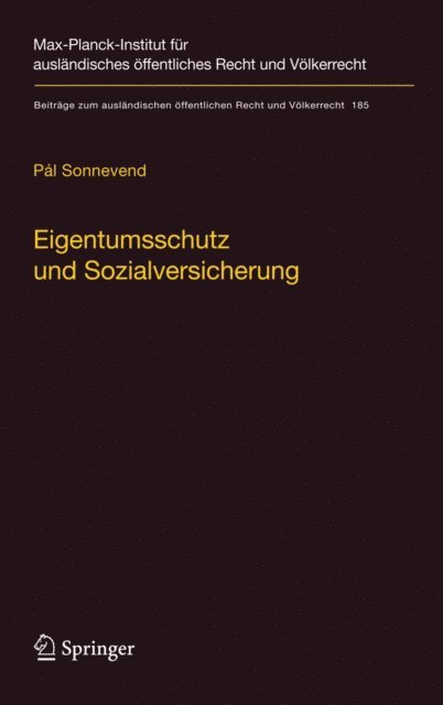 Pal Sonnevend - Eigentumsschutz und Sozialversicherung, E-bok