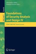 Foundations of Security Analysis and Design