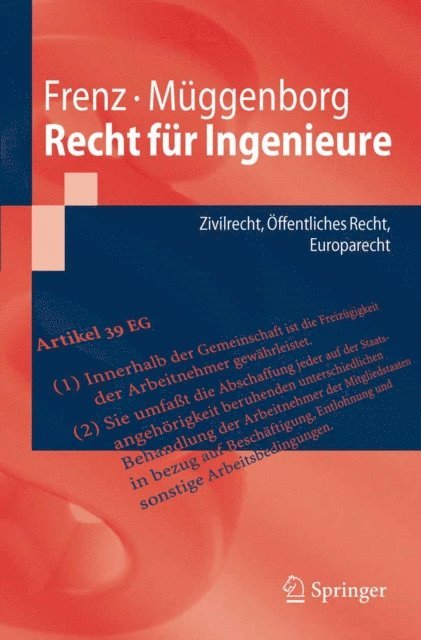 Hans-Jurgen Muggenborg, Walter Frenz - Recht für Ingenieure, E-bok