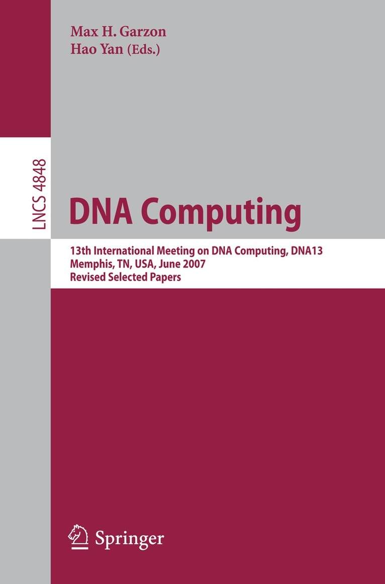 Max H. Garzon, Hao Yan - DNA Computing, Häftad