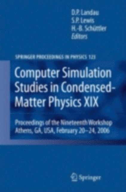 Heinz-Bernd Schuttler, Steven P. Lewis, David P. Landau - Computer Simulation Studies in Condensed-Matter Physics XIX, E-bok