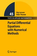 Partial Differential Equations with Numerical Methods