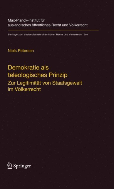 Niels Petersen - Demokratie als teleologisches Prinzip, E-bok
