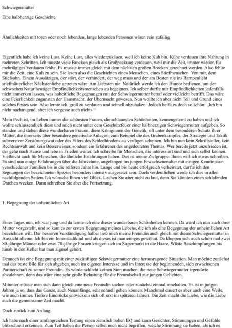 Andreas Peters - Schwiegermutter - eine halbherzige Geschichte, E-bok
