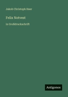 Jakob Christoph Heer - Felix Notvest, Häftad