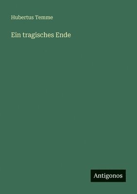 Hubertus Temme - tragisches Ende, Häftad