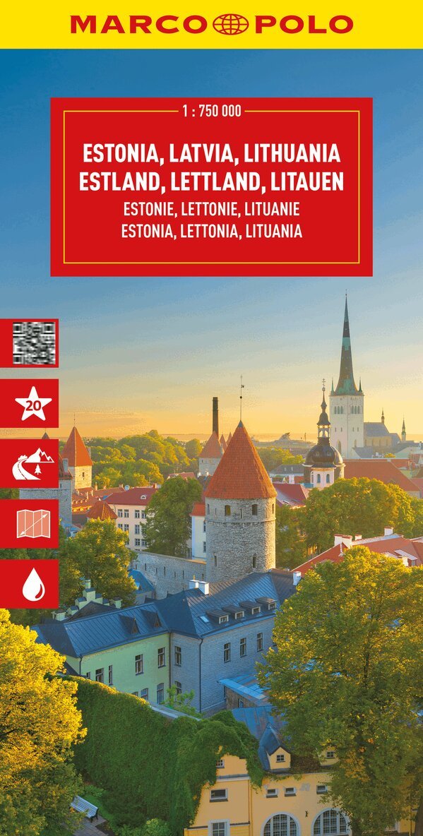 Marco Polo - Estonia, Latvia, Lithuania Marco Polo Map, Övrigt