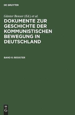 Günter Benser - Register, Inbunden. Tillgänglighet: Lägg i varukorg