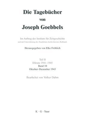 Volker Dahm - Oktober - Dezember 1943, Inbunden. Tillgänglighet: Lägg i varukorg