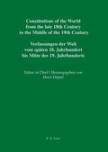 Constitutional Documents of Belgium, Luxembourg and the Netherlands 1789-1848