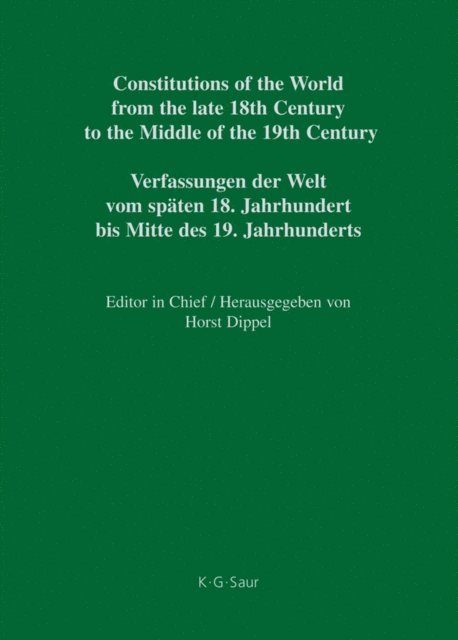 Paul Vogt, Andras Cieger, Ilse Reiter - Constitutional Documents of Austria, Hungary and Liechtenstein 1791–1849, E-bok