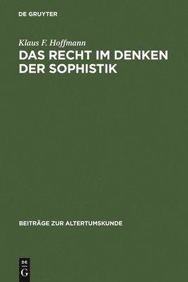 Recht im Denken der Sophistik