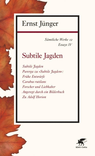 Ernst Junger - Sämtliche Werke - Band 12, E-bok