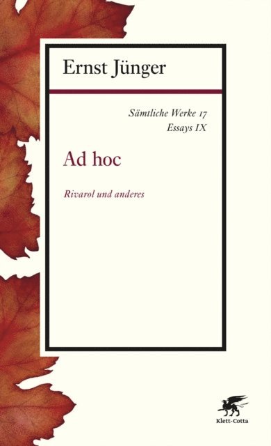 Ernst Junger - Sämtliche Werke - Band 17, E-bok