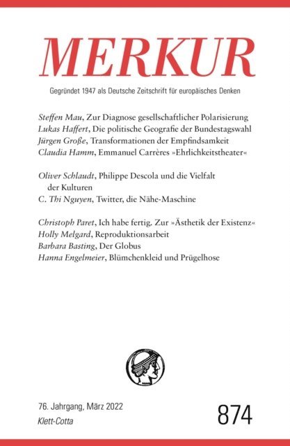 Ekkehard Knorer, Christian Demand - MERKUR Gegründet 1947 als Deutsche Zeitschrift für europäisches Denken - 3/2022, E-bok