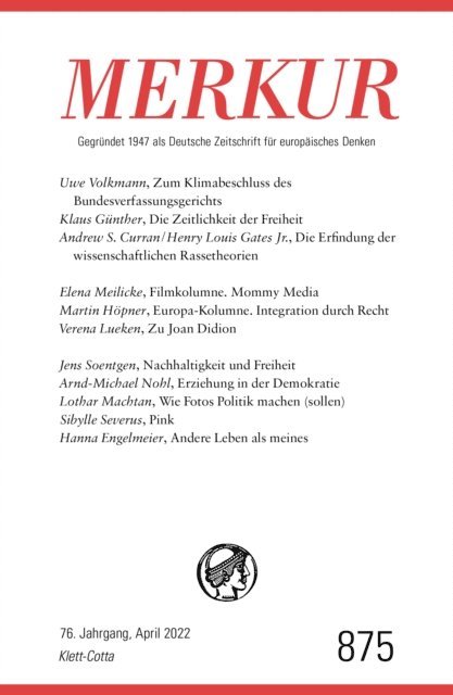 Ekkehard Knorer, Christian Demand - MERKUR Gegründet 1947 als Deutsche Zeitschrift für europäisches Denken - 2022 - 04, E-bok