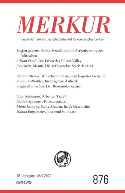 Ekkehard Knorer, Christian Demand - MERKUR Gegründet 1947 als Deutsche Zeitschrift für europäisches Denken - 5/2022, E-bok