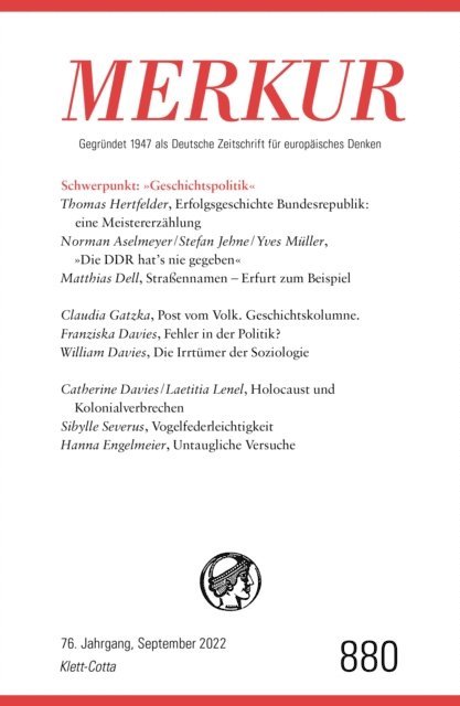 Ekkehard Knorer, Christian Demand - MERKUR Gegründet 1947 als Deutsche Zeitschrift für europäisches Denken - 9/2022, E-bok
