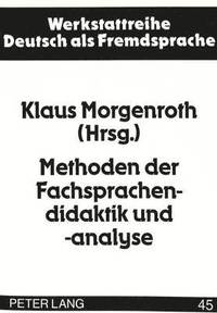 Methoden Der Fachsprachendidaktik Und -Analyse