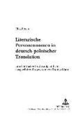 Literarische Personennamen in Deutsch-Polnischer Translation