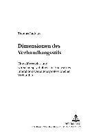 Thomas Raddatz, Gerd Wiendieck - Dimensionen Des Verhandlungsstils, Häftad