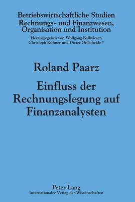 Einfluss Der Rechnungslegung Auf Finanzanalysten