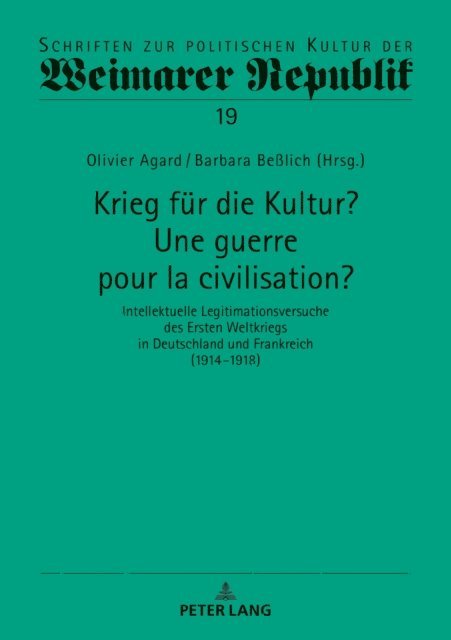 Belich Barbara Belich, Agard Olivier Agard - Krieg fuer die Kultur? Une guerre pour la civilisation?, E-bok
