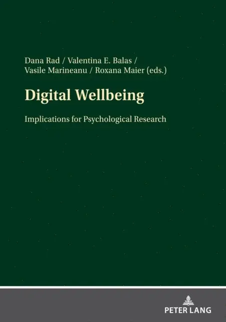 Maier Roxana Maier, Marineanu Vasile Doru Marineanu, Balas Valentina Emilia Balas, Rad Dana Rad - Digital Wellbeing, E-bok. Tillgänglighet: Lägg i varukorg
