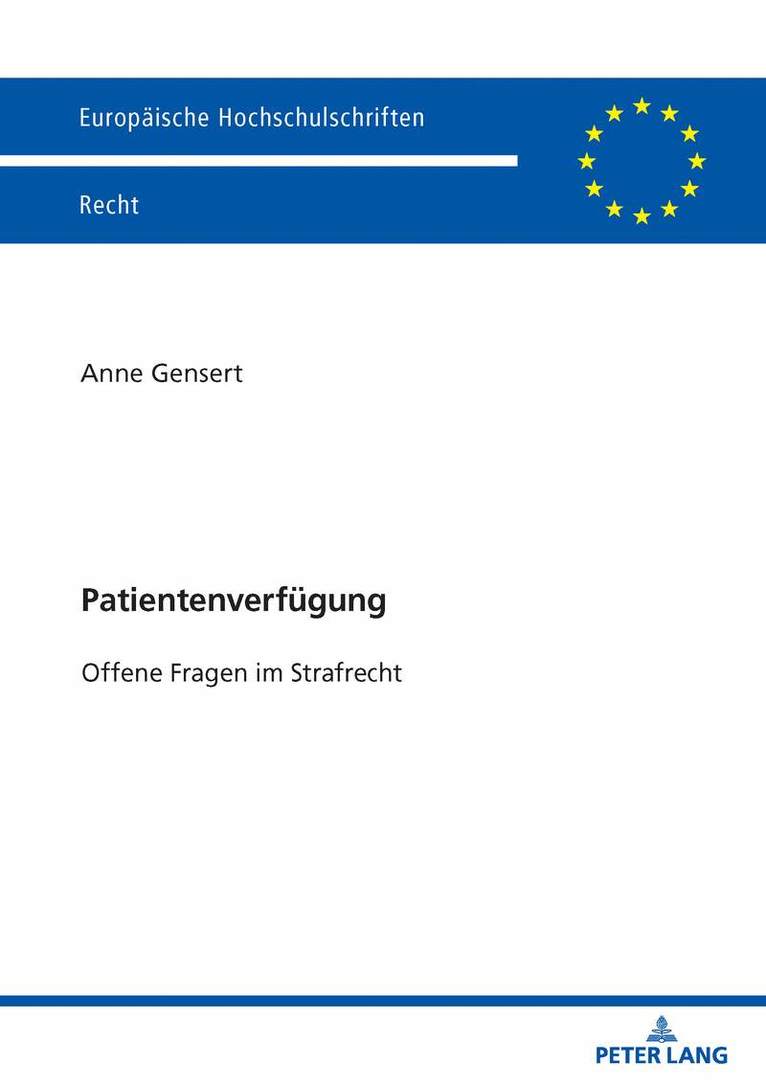 Anne Gensert - Patientenverfuegung, Häftad