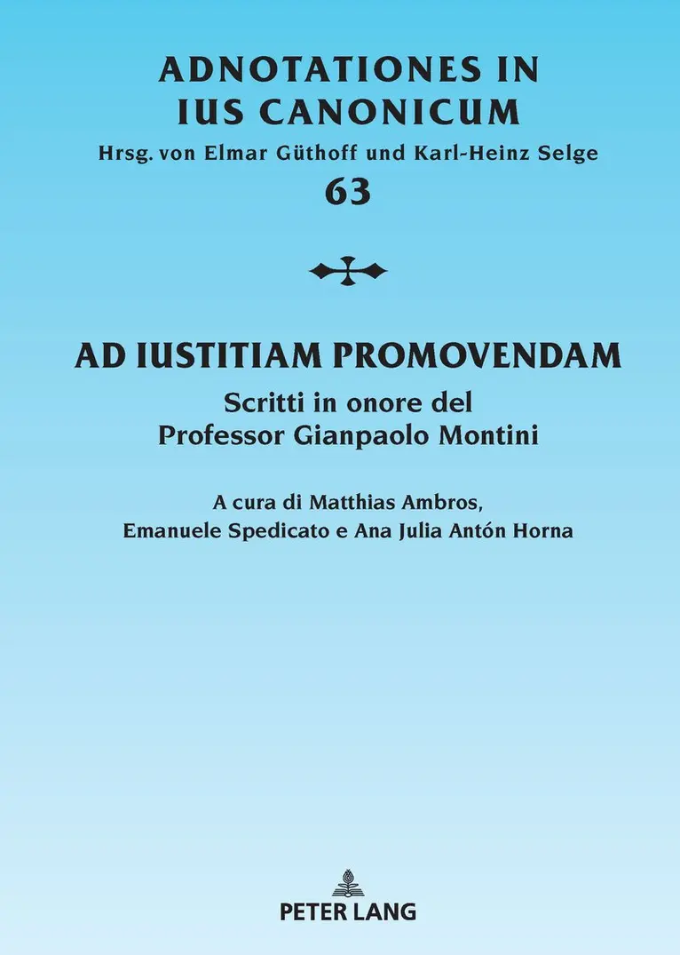 Matthias Ambros, Emanuele Spedicato, Ana Julia Antón Horna - Ad iustitiam promovendam, Inbunden. Tillgänglighet: Lägg i varukorg