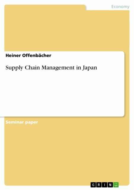 Heiner Offenbacher - Supply Chain Management in Japan, E-bok