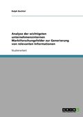 Analyse der wichtigsten unternehmensinternen Marktforschungsfelder zur Generierung von relevanten Informationen