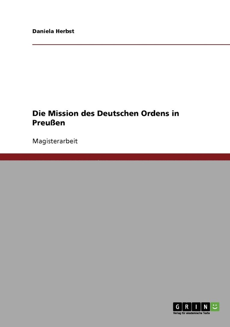 Daniela Herbst - Mission des Deutschen Ordens in Preußen, Häftad