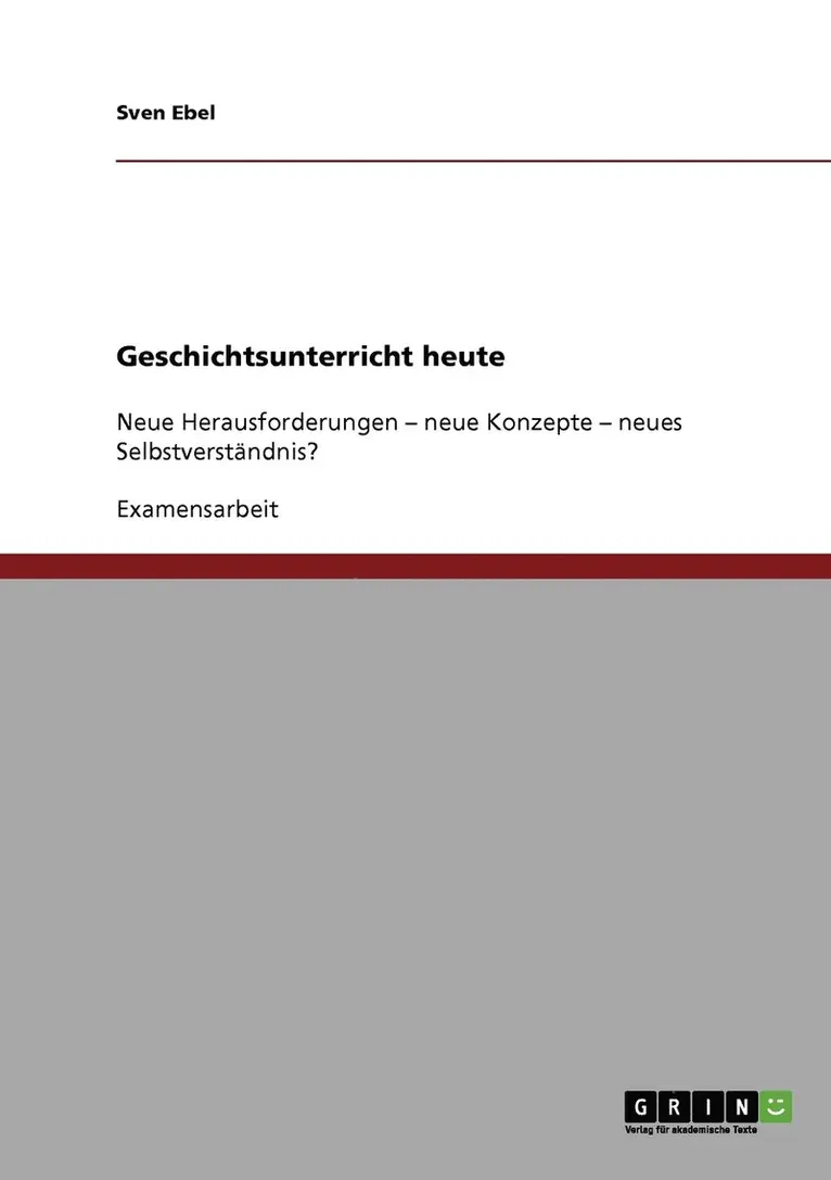 Sven Ebel - Geschichtsunterricht heute, Häftad. Tillgänglighet: Lägg i varukorg