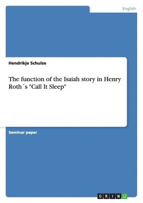 Hendrikje Schulze - function of the Isaiah story in Henry Roth´s "Call It Sleep", Häftad