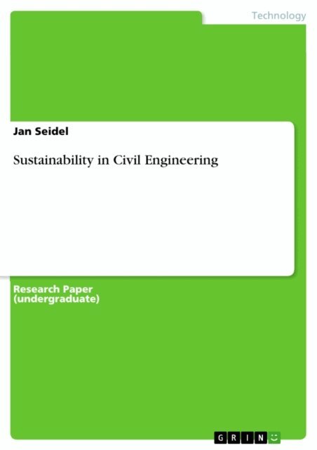 Jan Seidel - Sustainability in Civil Engineering, E-bok