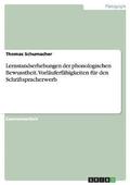 Lernstandserhebungen Der Phonologischen Bewusstheit. Vorlauferfahigkeiten Fur Den Schriftspracherwerb