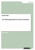 Bildungsbegriff bei Eduard Spranger
