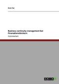 Business Continuity Management bei Finanzdienstleistern
