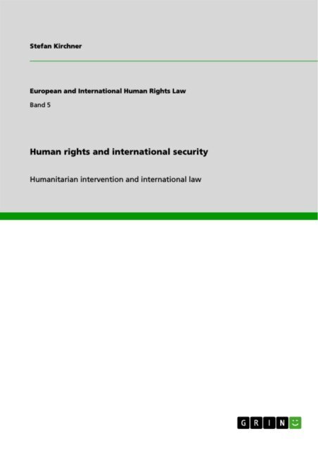 Stefan Kirchner - Human rights and international security, E-bok