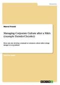 Managing Corporate Culture after a M&A (example DaimlerChrysler)