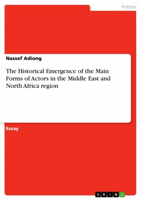Nassef Adiong - Historical Emergence of the Main Forms of Actors in the Middle East and North Africa region, E-bok. Tillgänglighet: Lägg i varukorg