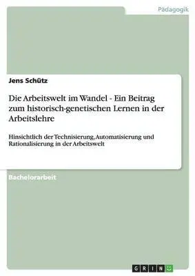 Jens Schütz - Arbeitswelt im Wandel - Ein Beitrag zum historisch-genetischen Lernen in der Arbeitslehre, Häftad. Tillgänglighet: Lägg i varukorg