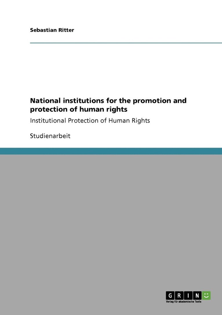 Sebastian Ritter - National institutions for the promotion and protection of human rights, Häftad. Tillgänglighet: Lägg i varukorg