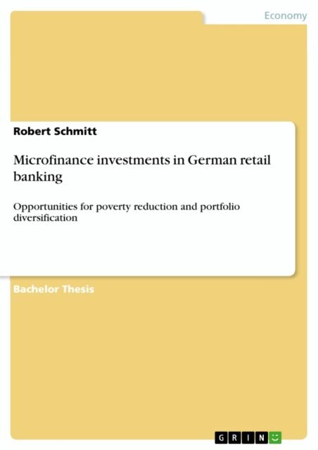 Robert Schmitt - Microfinance investments in German retail banking, E-bok