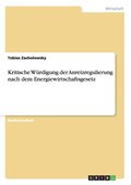 Kritische W�rdigung der Anreizregulierung nach dem Energiewirtschaftsgesetz