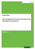retrograde Bewertung von fertigen und unfertigen Erzeugnissen