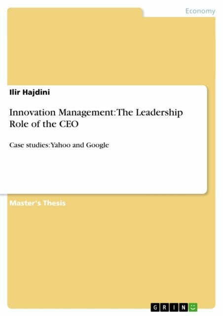 Ilir Hajdini - Innovation Management: The Leadership Role of the CEO, E-bok. Tillgänglighet: Lägg i varukorg