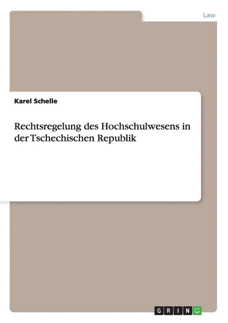 Karel Schelle - Rechtsregelung des Hochschulwesens in der Tschechischen Republik, Häftad. Tillgänglighet: Lägg i varukorg